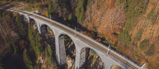 The refurbished viadukt from the bird's eye perspective. 