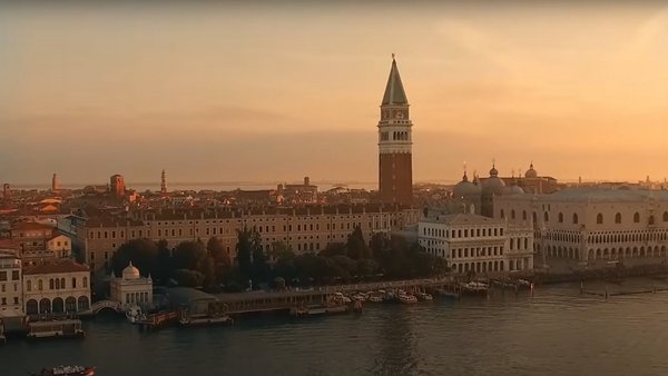 Stadt Venedig aus der Vogelperspektive