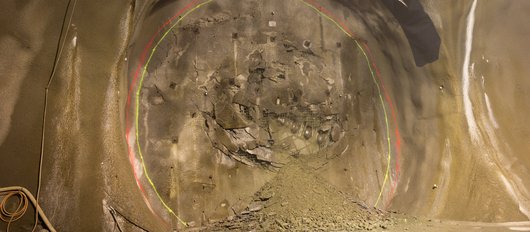 A highlight of every tunnel construction project: the breakthrough – here at the Paierdorf intersection. 