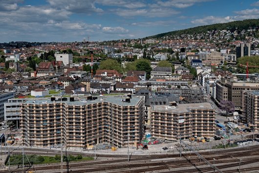 The Gleistribüne complex shortly before completion.  Source: PORR