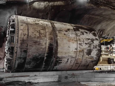 Bohrkopf einer Tunnelbohrmaschine